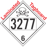 Poison Toxic Class 6.1 UN3277 Tagboard DOT Placard