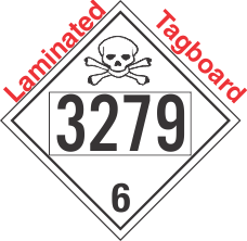 Poison Toxic Class 6.1 UN3279 Tagboard DOT Placard