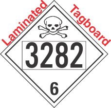Poison Toxic Class 6.1 UN3282 Tagboard DOT Placard