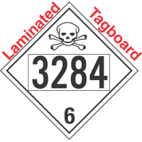 Poison Toxic Class 6.1 UN3284 Tagboard DOT Placard