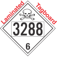 Poison Toxic Class 6.1 UN3288 Tagboard DOT Placard