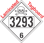 Poison Toxic Class 6.1 UN3293 Tagboard DOT Placard