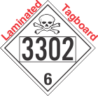 Poison Toxic Class 6.1 UN3302 Tagboard DOT Placard