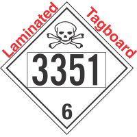 Poison Toxic Class 6.1 UN3351 Tagboard DOT Placard