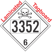 Poison Toxic Class 6.1 UN3352 Tagboard DOT Placard