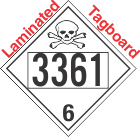 Poison Toxic Class 6.1 UN3361 Tagboard DOT Placard