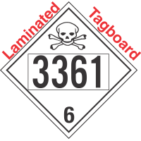 Poison Toxic Class 6.1 UN3361 Tagboard DOT Placard