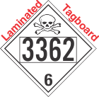 Poison Toxic Class 6.1 UN3362 Tagboard DOT Placard