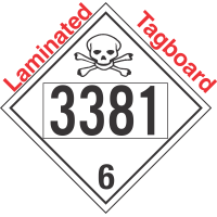 Poison Toxic Class 6.1 UN3381 Tagboard DOT Placard