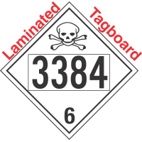 Poison Toxic Class 6.1 UN3384 Tagboard DOT Placard