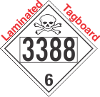 Poison Toxic Class 6.1 UN3388 Tagboard DOT Placard