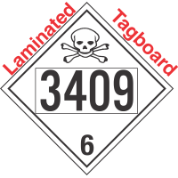 Poison Toxic Class 6.1 UN3409 Tagboard DOT Placard