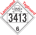 Poison Toxic Class 6.1 UN3413 Tagboard DOT Placard
