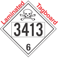 Poison Toxic Class 6.1 UN3413 Tagboard DOT Placard