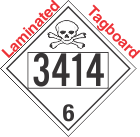 Poison Toxic Class 6.1 UN3414 Tagboard DOT Placard