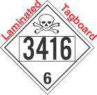 Poison Toxic Class 6.1 UN3416 Tagboard DOT Placard