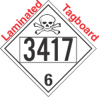 Poison Toxic Class 6.1 UN3417 Tagboard DOT Placard