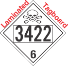 Poison Toxic Class 6.1 UN3422 Tagboard DOT Placard