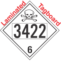 Poison Toxic Class 6.1 UN3422 Tagboard DOT Placard