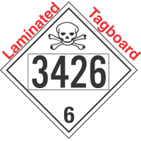 Poison Toxic Class 6.1 UN3426 Tagboard DOT Placard