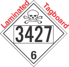 Poison Toxic Class 6.1 UN3427 Tagboard DOT Placard