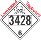 Poison Toxic Class 6.1 UN3428 Tagboard DOT Placard