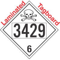 Poison Toxic Class 6.1 UN3429 Tagboard DOT Placard