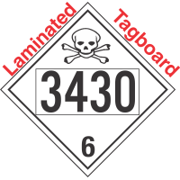 Poison Toxic Class 6.1 UN3430 Tagboard DOT Placard