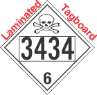 Poison Toxic Class 6.1 UN3434 Tagboard DOT Placard