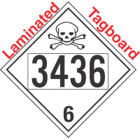 Poison Toxic Class 6.1 UN3436 Tagboard DOT Placard