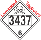 Poison Toxic Class 6.1 UN3437 Tagboard DOT Placard