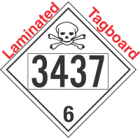 Poison Toxic Class 6.1 UN3437 Tagboard DOT Placard