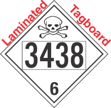 Poison Toxic Class 6.1 UN3438 Tagboard DOT Placard