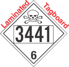 Poison Toxic Class 6.1 UN3441 Tagboard DOT Placard