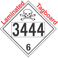 Poison Toxic Class 6.1 UN3444 Tagboard DOT Placard