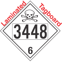 Poison Toxic Class 6.1 UN3448 Tagboard DOT Placard