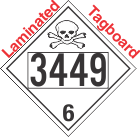 Poison Toxic Class 6.1 UN3449 Tagboard DOT Placard