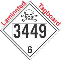 Poison Toxic Class 6.1 UN3449 Tagboard DOT Placard