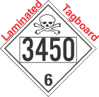 Poison Toxic Class 6.1 UN3450 Tagboard DOT Placard