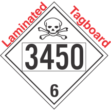 Poison Toxic Class 6.1 UN3450 Tagboard DOT Placard