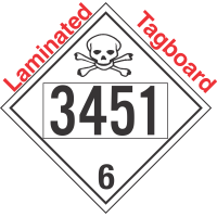 Poison Toxic Class 6.1 UN3451 Tagboard DOT Placard