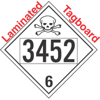 Poison Toxic Class 6.1 UN3452 Tagboard DOT Placard