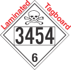 Poison Toxic Class 6.1 UN3454 Tagboard DOT Placard
