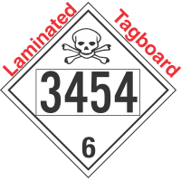 Poison Toxic Class 6.1 UN3454 Tagboard DOT Placard