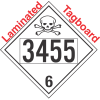 Poison Toxic Class 6.1 UN3455 Tagboard DOT Placard