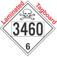 Poison Toxic Class 6.1 UN3460 Tagboard DOT Placard