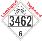 Poison Toxic Class 6.1 UN3462 Tagboard DOT Placard