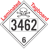 Poison Toxic Class 6.1 UN3462 Tagboard DOT Placard