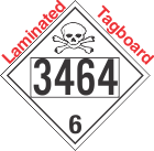 Poison Toxic Class 6.1 UN3464 Tagboard DOT Placard