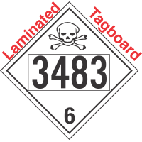 Poison Toxic Class 6.1 UN3483 Tagboard DOT Placard